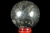 Polished Pyrite Sphere - Peru #97981-1